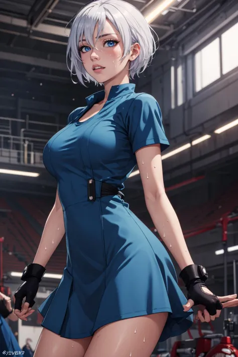 ((masterpiece)), (best quality), official art, extremely detailed CG, unity 8k wallpaper, ultra detailed, 
1girl, angel kof, blu...