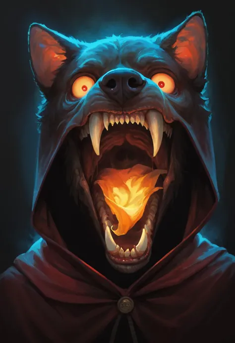 a close up of a person wearing a hoodie with a wolf face