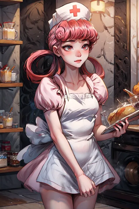 nurse joy (pokemon):1.2, hair rings:1.1, cap:1.0, pink hair:1.2, apron:1.1, cowboy shot:1.0, masterpiece:1.2, hires:1.1, shop:1.2, wooden house:1.2, electronic:1.2, futurist:1.1
BREAK
RPG:1.0, Adventure:1.0, Fantasy:1.0
Quest:1.0, Epic:1.0, Saga:1.0, Mythical:1.0
Legendary:1.0, Chronicles:1.0
Odyssey:1.0, Tale:1.0, Fable:1.0
Questing:1.0, Journey:1.0
Expedition:1.0, Adventure:1.0, Questline:1.0
Mythos:1.0, Lore:1.0, Enchantment:1.0
<lora:emilyena:1.0>, <lora:0ill1k3:0.7>, <lora:add_detail:1>, <lora:Asian_cute_girl_mix:0.8>, <lora:sam_yang_offset_right_filesize (Sam Yang):0.3>, <lora:perfecteyes:0.8>, <lora:[LoRa] Dense Light é²ç illumination):1>, <lora:Porcelain_v1_R128:0.3>, <lora:chunhua:0.4>,<lora:PKMN_NurseJoy-DEF:0.8>