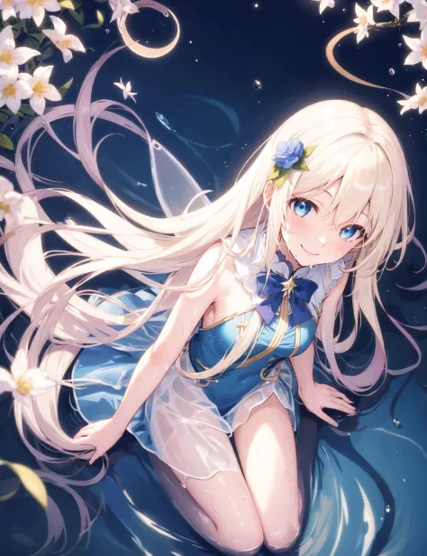 finely detail,moonlight,moon theme,simple background,
1girl, long_hair, solo,platinum blonde hair,ice halo,very_long_hair, hair ...
