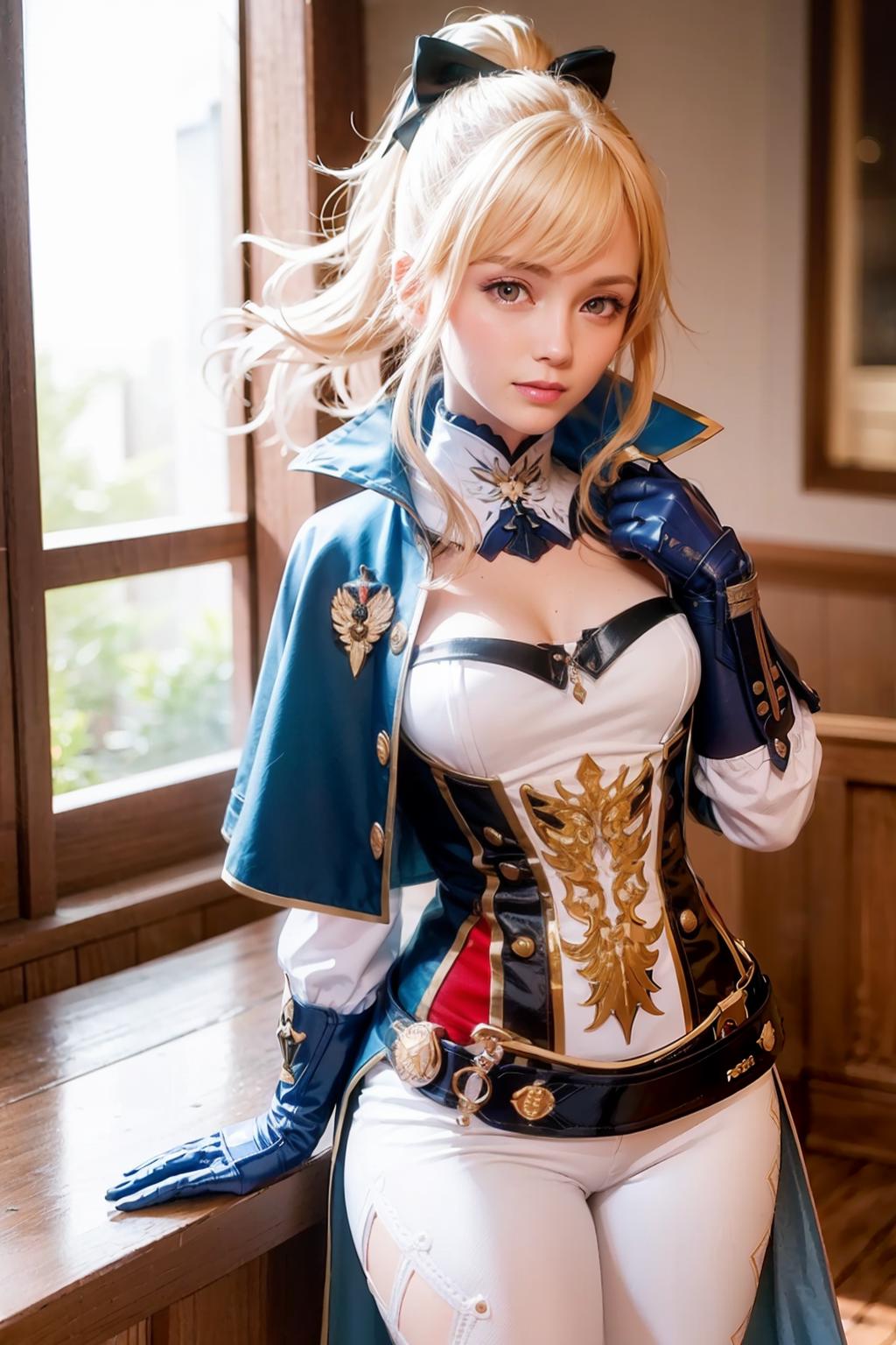 A woman in a cosplay outfit posing for a picture - SeaArt AI