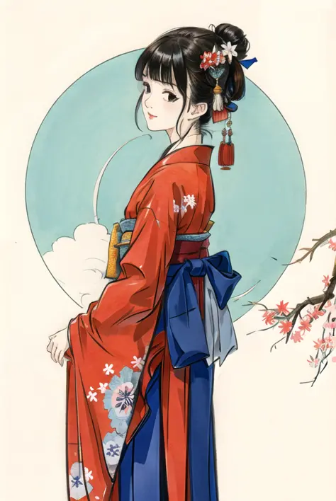 Japanese girl in kimono