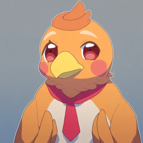 there is a cartoon bird wearing a tie and a necktie