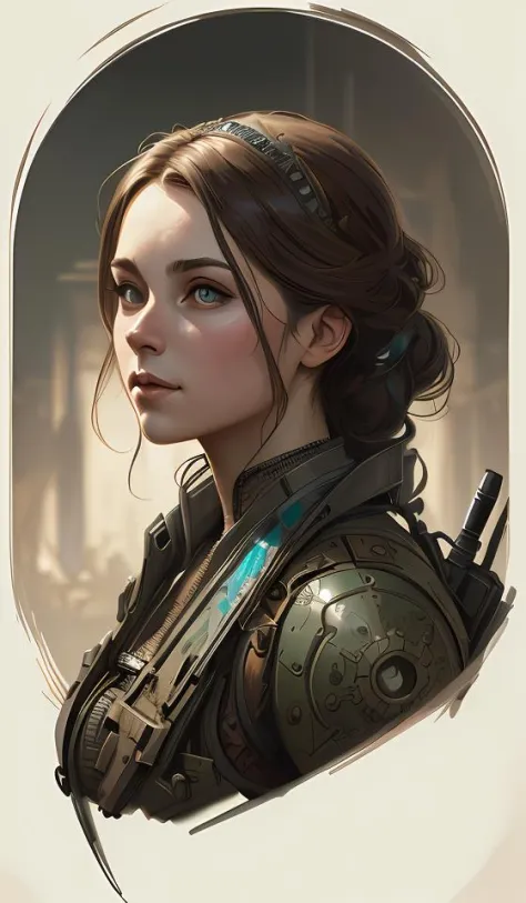 A full portrait of a beautiful post apocalyptic commando, intricate, elegant, highly detailed, digital painting, artstation, concept art, smooth, sharp focus, illustration, art by Krenz Cushart and Artem Demura and alphonse mucha