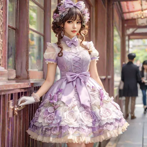 SweetHarajuku_LoRA, A mesmerizing *censored* model, donned in a fashion-forward (Ultra Amethyst AND Ultra Spice) *censored* outf...