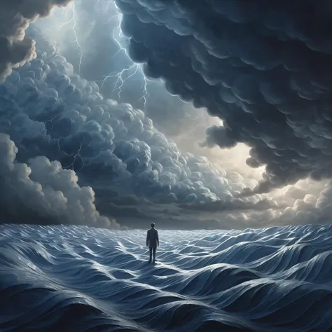 a dramatic likeness and environment depicting the concept of born in a storm, (embedding:xlmrblng:0.92), ultra-sharp focus, 8k uhd, dramatic lighting, evocative subject, intense theme