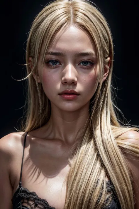 <lora:detailer:1> ,a young woman, blonde, dark theme, soothing tones, muted colors, high contrast, (natural skin texture, hyperrealism, soft light, sharp)