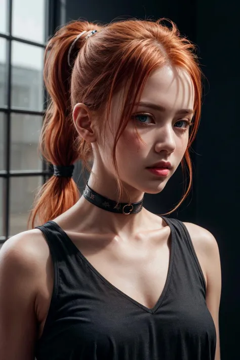 <lora:detailer:1> ,(8k, RAW photo, highest quality),(epic realistic:1.5), a girl, dynamic posture,erotic face,(see-through:0.4) black shirt,choker,(detailed eyes:0.8),(looking at the camera:1.4), (highest quality), (best shadow),intricate details,cinematic...