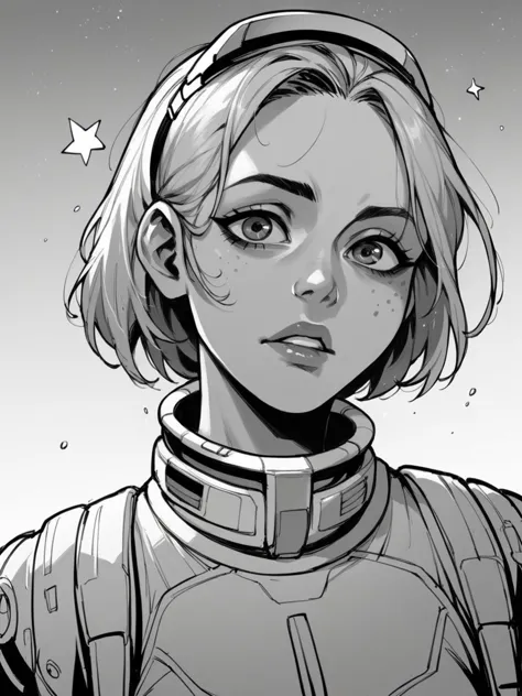 score_9, score_8_up, score_7_up, score_6_up,  <lora:0ut3rsp4c3XLP:0.3> 0ut3rsp4c3, star (sky),  spacesuit, 1girl, alien, m4ng4, manga, monochrome, greyscale, comic, <lora:m4ng4XLP:1>