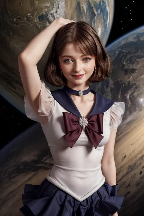 (masterpiece:1.2), (best quality:1.2), (extremely detailed:1.2),
thomasin mckenzie, <lora:v4.3:0.5>, (shot hair:1.2), shy smile, dynamic pose,
sailor saturn, tiara, sailor senshi uniform, <lora:sailormoon_sailorsaturn:1>, 
pleated skirt, elbow gloves, jewelry, brooch, choker, (no skirt:1.4),
outer space, <lora:add_detail:1>,  <lora:GodPussy1 v4:0.3>,