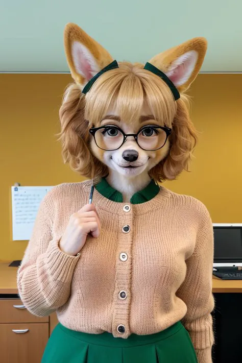 a close up of a person wearing a cat costume and glasses