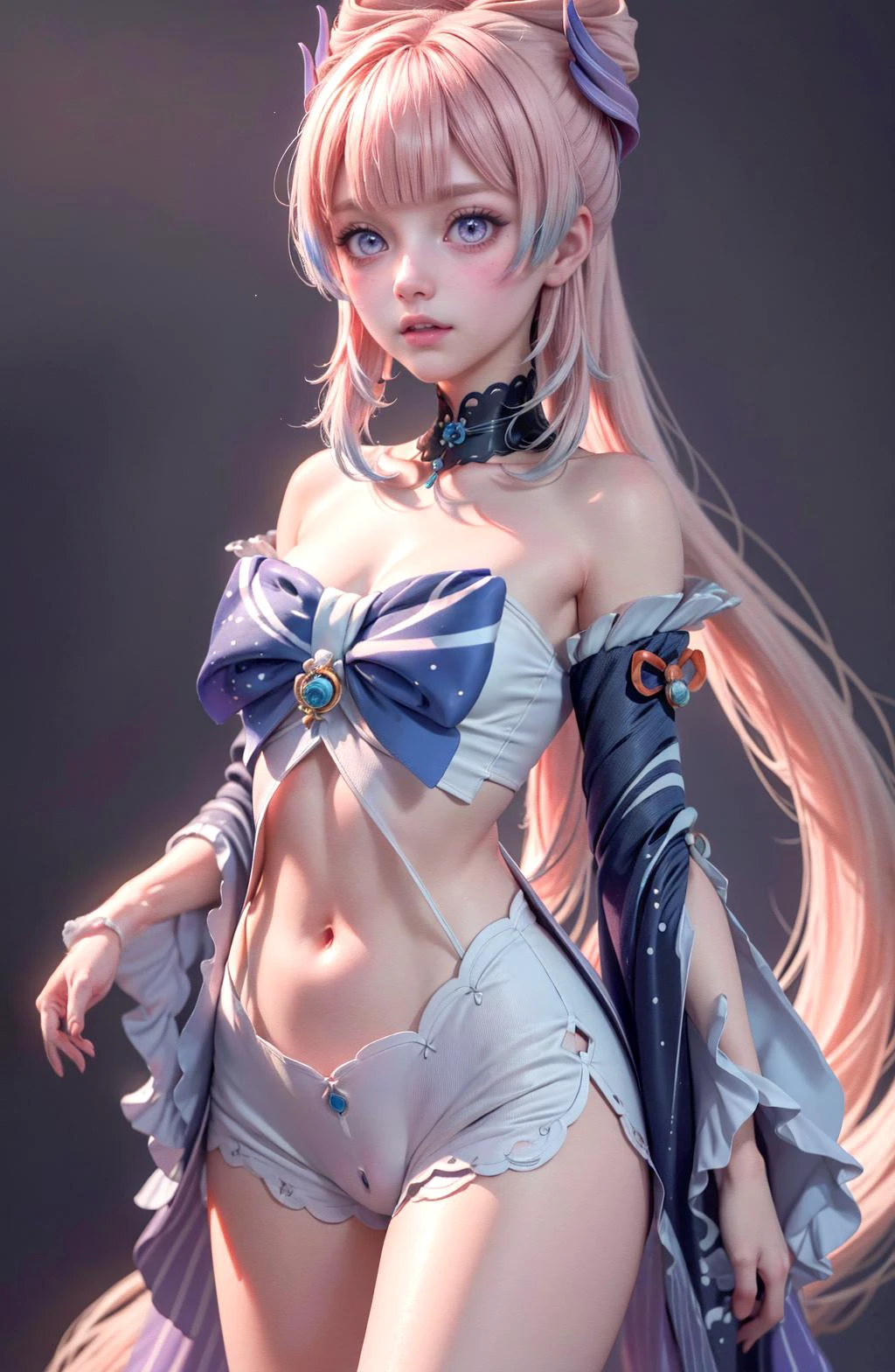 (Ultra Rendering, 8k, Masterpiece, Ultra Quality, Beauty: 1.2, Professional Illustration: 1.1, Ultra Detail: 1.3, Ultra Lighting), Highly Detailed,
elegant body, intricate details, blush, standing, lively
kokomidef, kokomirnd
