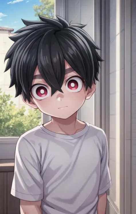 1 boy,more details in eyes,cute,looking at viewer, adorabel boy,cute face,details sky,handsome,young,juvenile,((masterpiece:1.4,best quality)),multiple details, eyeshadow,sfw, <lora:kabane_kusaka:0.6>,
KABANE_KUSAKA, BLACK HAIR, RED EYES, HAIR BETWEEN EYES