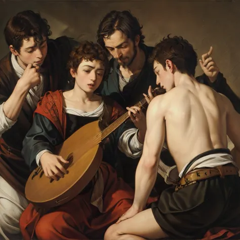 Caravaggio oil painting style