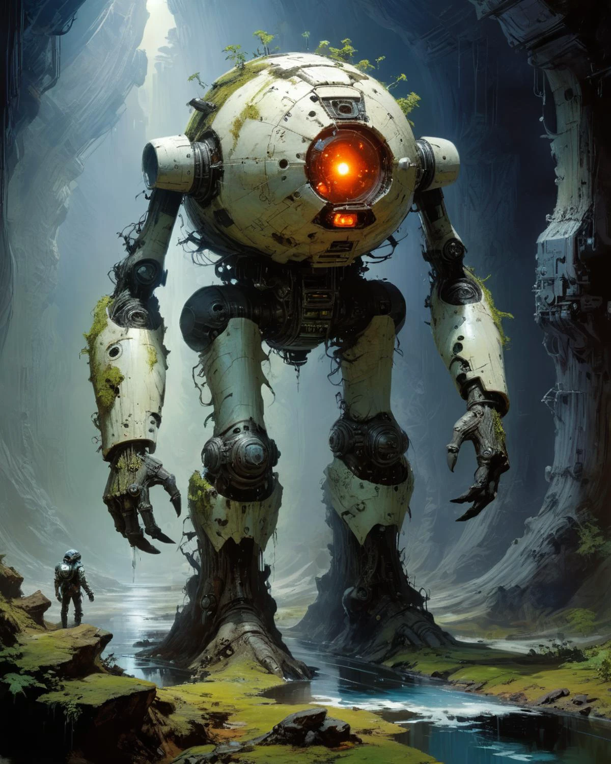 élément de terre anthropomorphe bio-ingénierie, souterrain, Tout le corps, d&#39;une beauté envoûtante, hyperréaliste, Ultra résolution, photo professionnelle, Page de style de John Berkey 