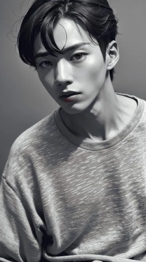 1 man, korean, RAW photo, (best quality), (photo-realistic:1.4), (masterpiece), highres, korea male_model, , expressionless , go...