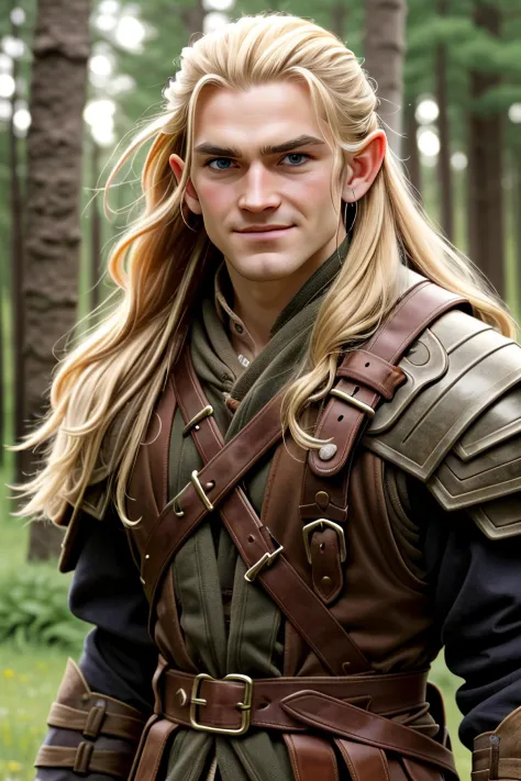 very realistic, superb resolution, ultra high definition, hyper detailed, extremely sharp, masterpiece, good composition, cinematic shot, light mapping, centered well, straight full body shot, (Gimli|Legolas\(Lord of the Rings\)), cloth adornments, partial...