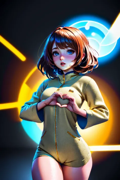 (((adorable, cute, kawaii)), (((anime art of Ochaco Uraraka))),
(cute 19 years girl in an animal onesie standing behind an explosion with sunglasses and (heart shaped hands)),
photo from 2022, buttons, dimples, black sweater, transparencies, joey king, unreal engine, cinematic, color grading, portrait photography, shot on 22mm lens, ultra-wide angle, depth of field, hyper-detailed, beautifully color-coded, insane details, intricate details, beautifully color graded, unreal engine, cinematic, color grading, editorial photography, photography, photoshoot, shot on 22mm lens, depth of field, dof, tilt blur, shutter speed 1/1000, f/22, white balance, 32k, super-resolution, megapixel, prophoto rgb, vr, lonely, good, halfrear lighting, backlight, natural lighting, massive, incandescent, optical fiber, moody lighting, cinematic lighting, studio lighting, soft lighting, volumetric, contre-jour, beautiful lighting, accent lighting, global illumination, screen space global illumination, ray tracing global illumination, optics, scattering, glowing, shadows, rough, shimmering, ray tracing reflections, lumen reflections, screen space reflections, diffraction grading, chromatic aberration, gb displacement, ray traced, ray tracing ambient occlusion, anti-aliasing, shaders, opengl-shaders, glsl-shaders, post processing, post-production, cel shading, tone mapping, cgi, vfx, sfx, insanely detailed
<lora:Concept_HeartShapedBoob:1>