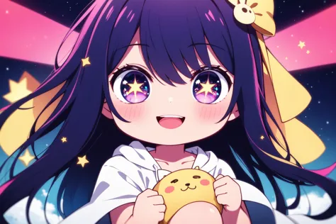 anime girl holding a stuffed animal in her hands