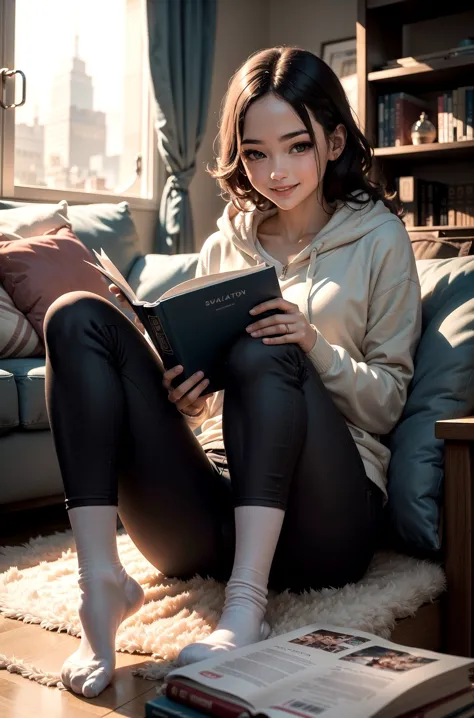 (best quality:1.1), (masterpiece:1.1), detailed, perfect anatomy,evening, natural lighting,
break
girl, sitting on sofa, hoodie,...