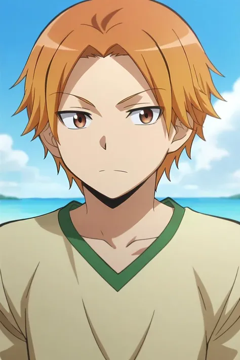 score_9, score_8_up, score_7_up, source_anime, rating_safe, , anime screencap, , official style, looking at viewer, , 1boy, solo, male focus, <lora:hiroto_maehara_pony:0.76>, hiroto_maehara, orange hair, brown eyes, short hair, symmetry, dock, day, clouds, arms behind back, speaking, talking, , <lora:sdxl_lightning_8step_lora:1>