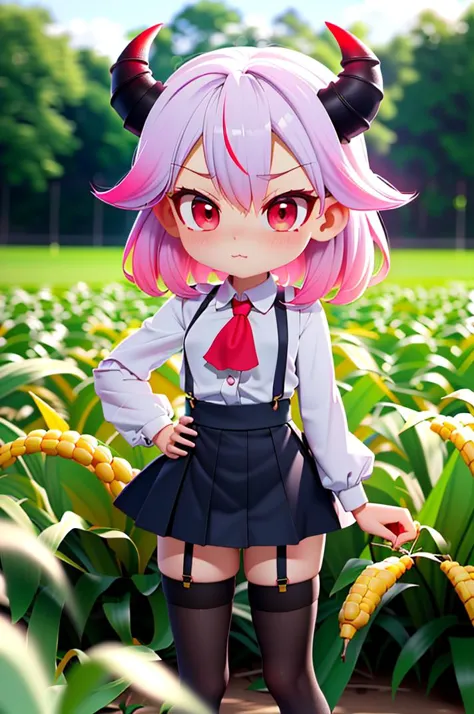 anime girl in a field of corn