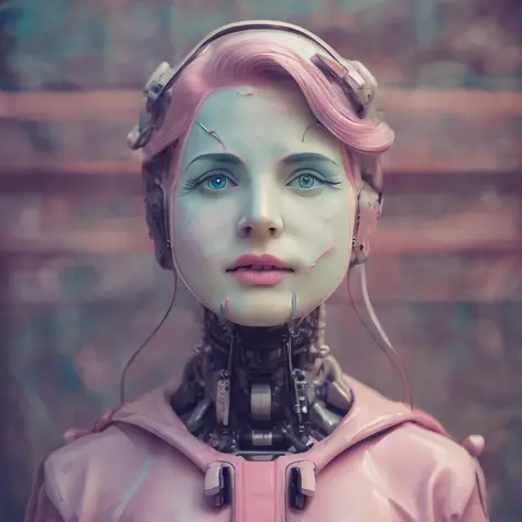 rz88mkultr4, a  robot , shutterstock contest winner, elsa bleda, an airbrush painting,[rz-purepastel-21],  a close up of a perso...