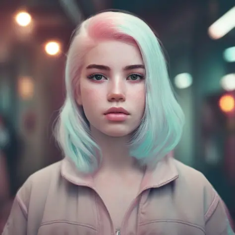 a closeup of a woman , shutterstock contest winner, elsa bleda, a digital painting,rz-purepastel-21,  iphone wallpaper, realisti...