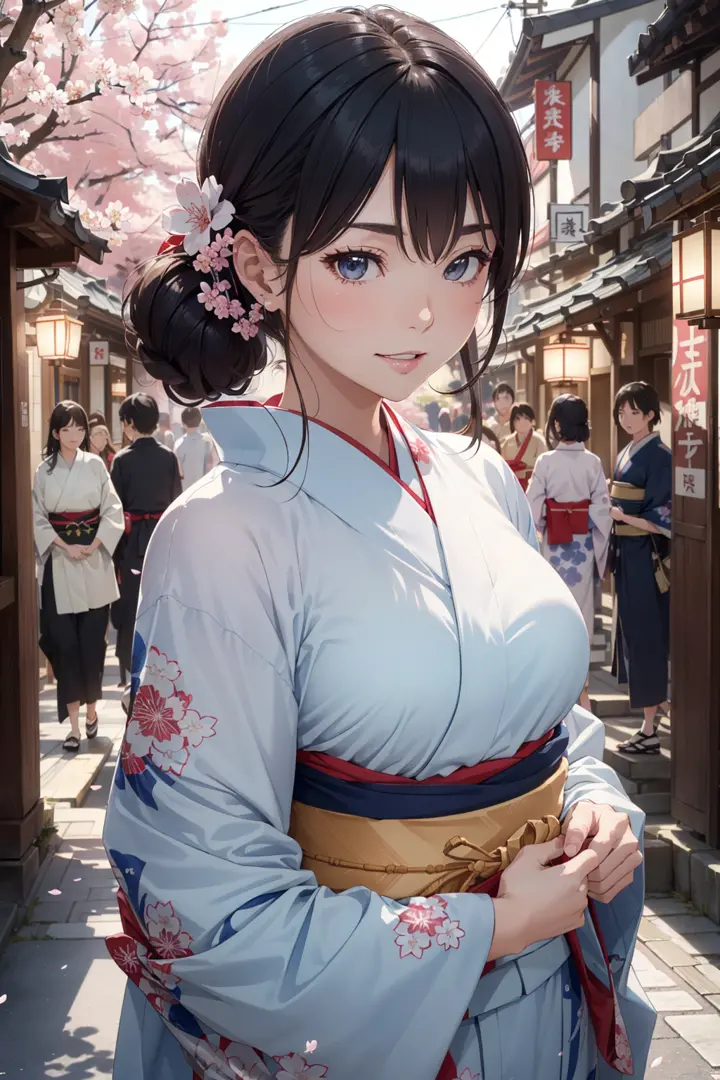 kimono girl sakura animation　和美人