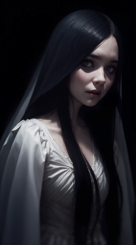 Dark portrait of a maiden