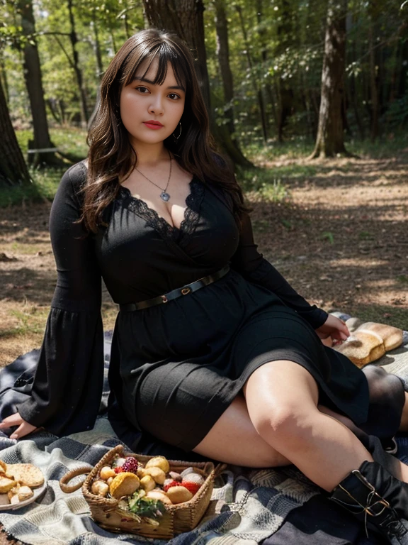 Picnic with a cute goth