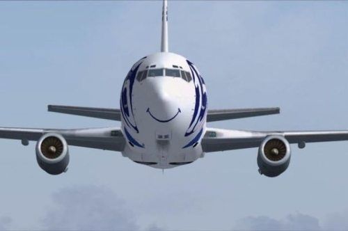 Laughing airliner