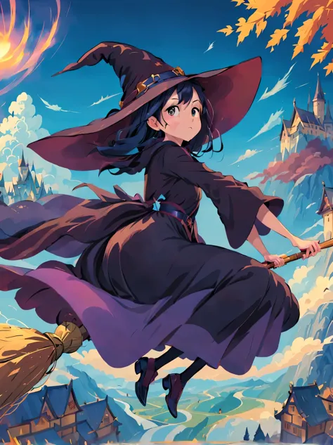 Flying witch SDXL