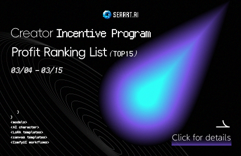 SeaArt.AI Creator Incentive Program Profit Ranking List