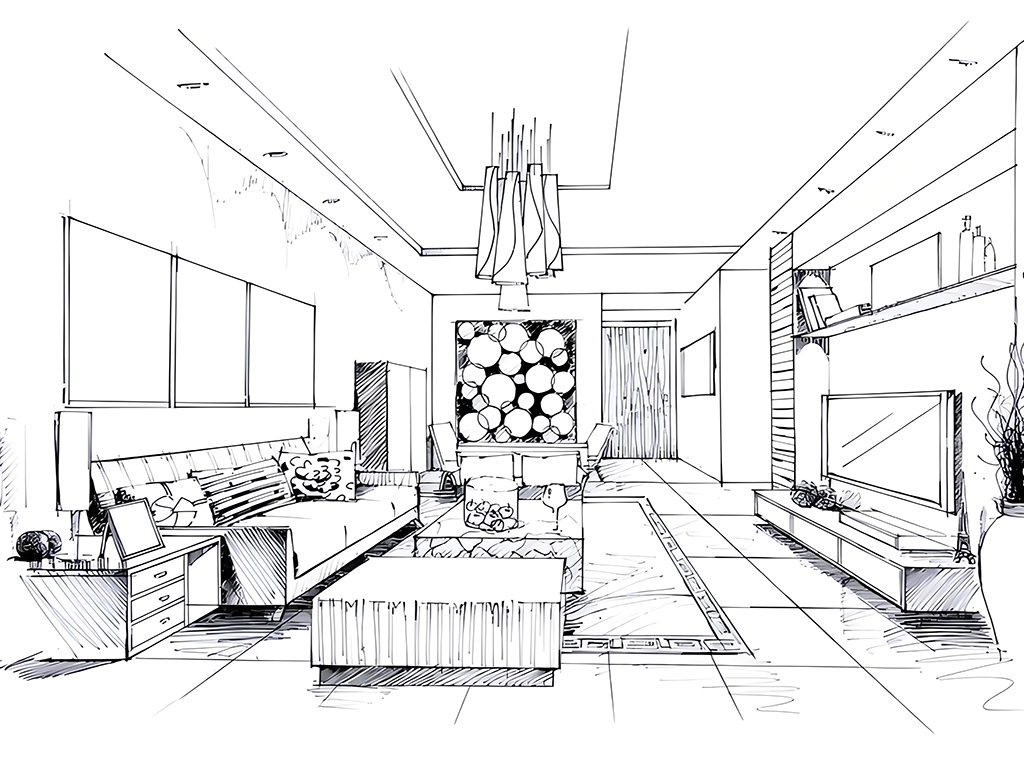 Load Sketch to generate interior decoration.

<br>加载线稿生成室内装修效果.