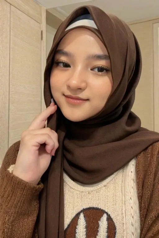 Pretty hijab woman