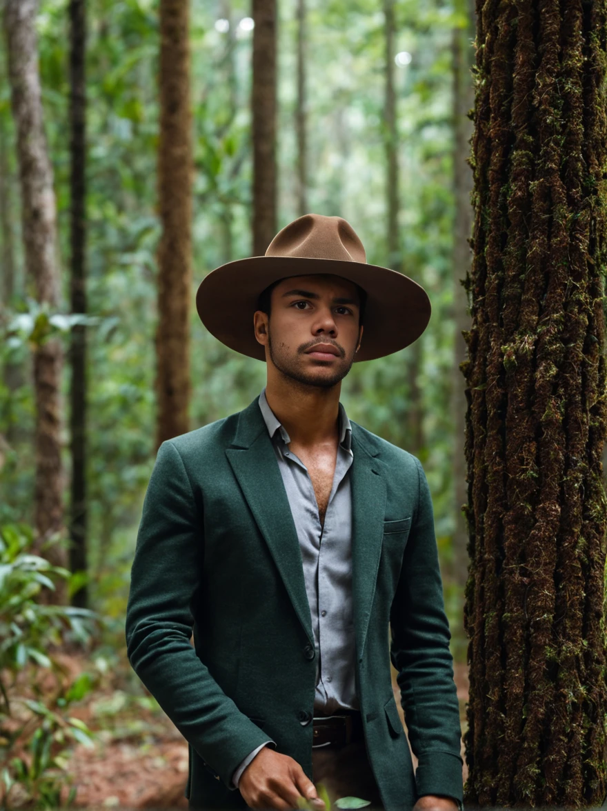 Me (a completely french guy) as a cowboy in the forest.