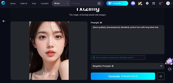 Generate AI Selfie Using Prompts