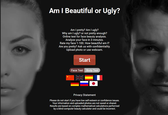 PrettyScale AI Attractiveness Test