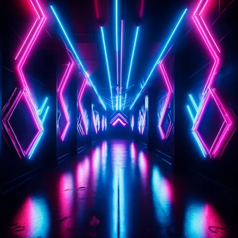 科技霓虹隧道