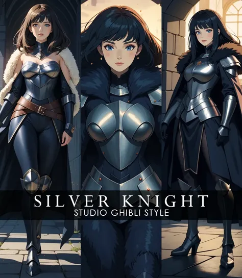 Silver knight - Studio Ghibli Style