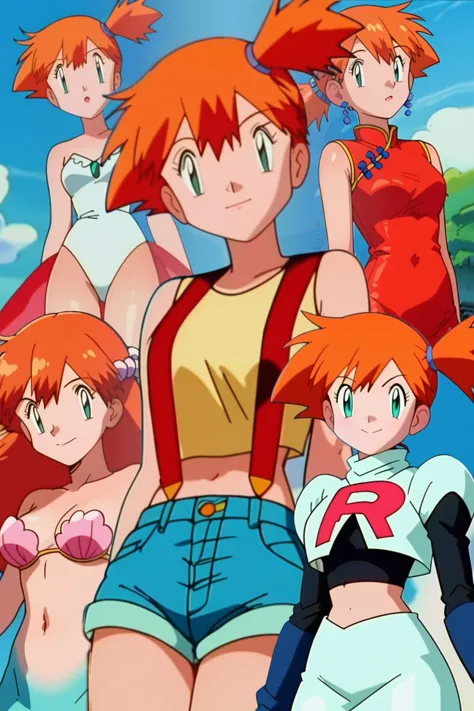 Ultimate Misty from Pokemon - Five Outfits