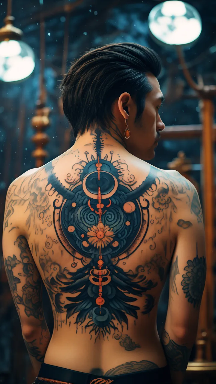 Back Tattoo/背部纹身/背中のタトゥー