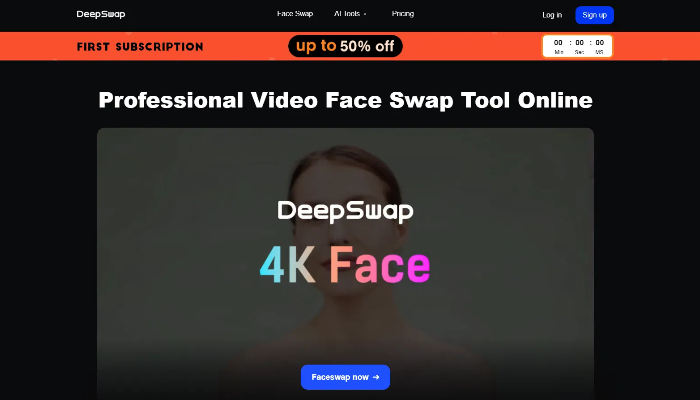 Deepswap‘s video face swap tool