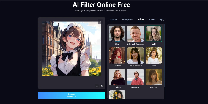 use SeaArt's anime AI art generator to create an anime girl