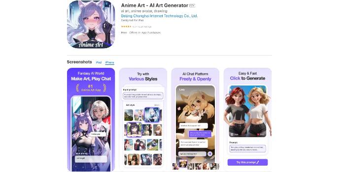 anime art - AI art generator app