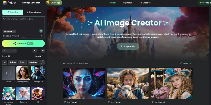 Fotor furry ai art generator