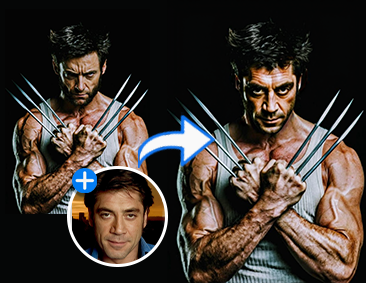 swap face with Wolverine