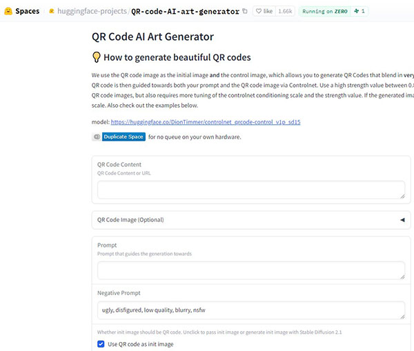 Spaces's QR Code AI Art Generator