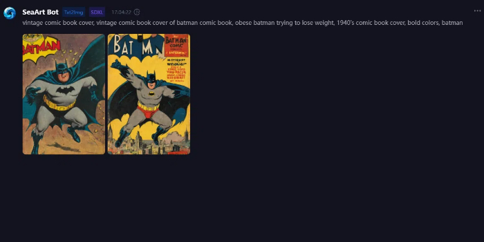 Create Batman book covers with SeaArt AI